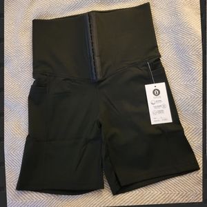 Black shorts with waist trainer